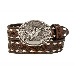 N44433139 Nocona Baby Bucker With Bull Buckle Western Belt