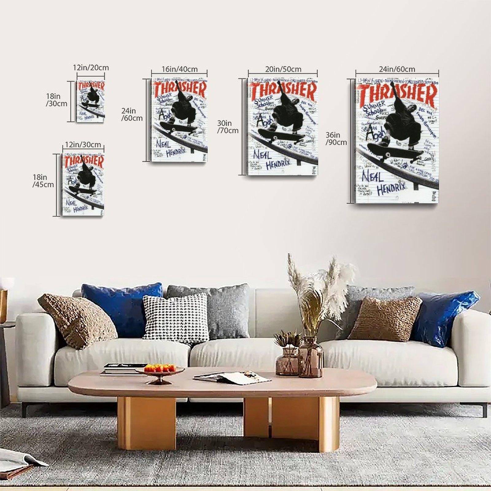 Graffiti magazine skateboard poster, perfect for skateboarding enthusiasts, suitable for hanging in a room. posters  decor