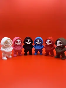 Cute Skeleton Hoodie Keychain – 3D Printed Skull Keychain – Backpack Charm – Car Key Accessory