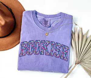 Comfort Colors Floral Bookish Shirt, Women's Book Lover Tees, Book Club T-Shirt, Gift for Librarian, Bookworm Gift, Teacher Reading Shirt