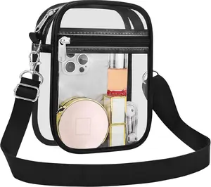 Alikpop Clear  Stadium Transparent Messenger Bag Stadium Approved for Men and Women Clear  Bag everyday purse crossbody tote