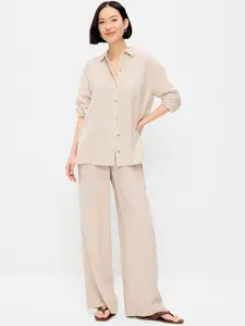 Old Navy Women's High-Waisted Linen-Blend Wide-Leg Pants Old Navy Women's High-Waisted Linen-Blend Wide-Leg Pants