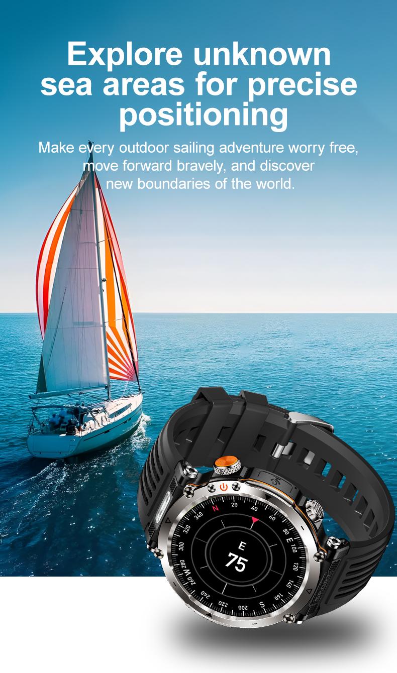 New 2026 Manly Style Smart Sports Watch LED Lights Wireless Calling Message Reminders Sports Mode Voice Assistant Weather Push Stopwatch Timer Smartwatch For Men Compatible With Android iPhone Phones
