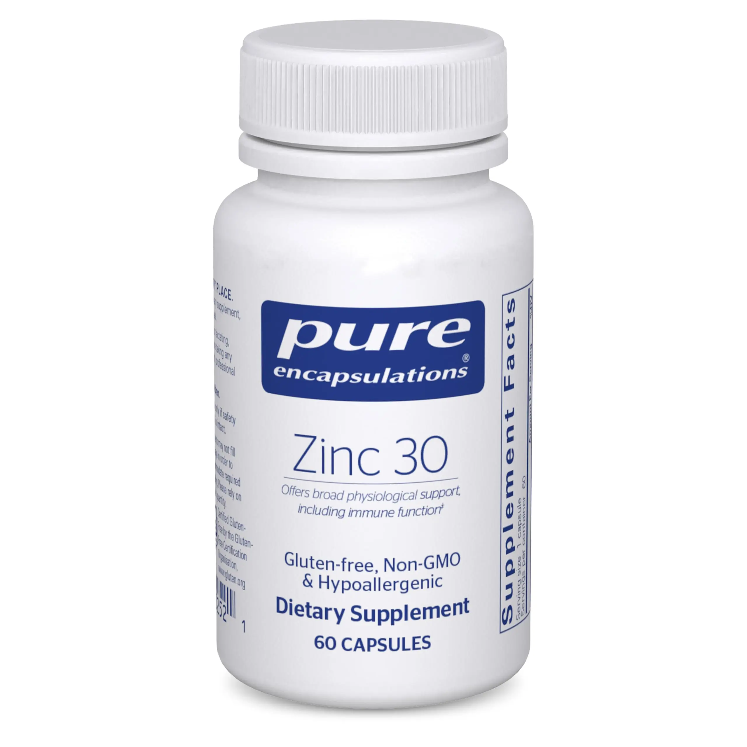 Pure Encapsulations Zinc 30 mg – 60 Capsules | With zinc picolinate for immune, growth & tissue repair support Immune Support