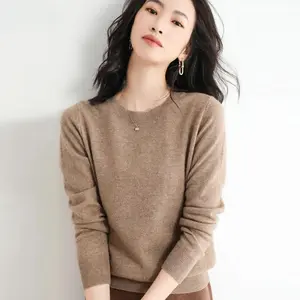 Winter Classic Style Cashmere Pullover Fashion Merino Wool Sweater Round Neck Long Sleeve Knitwear Soft Warm Basic' Clothing Top