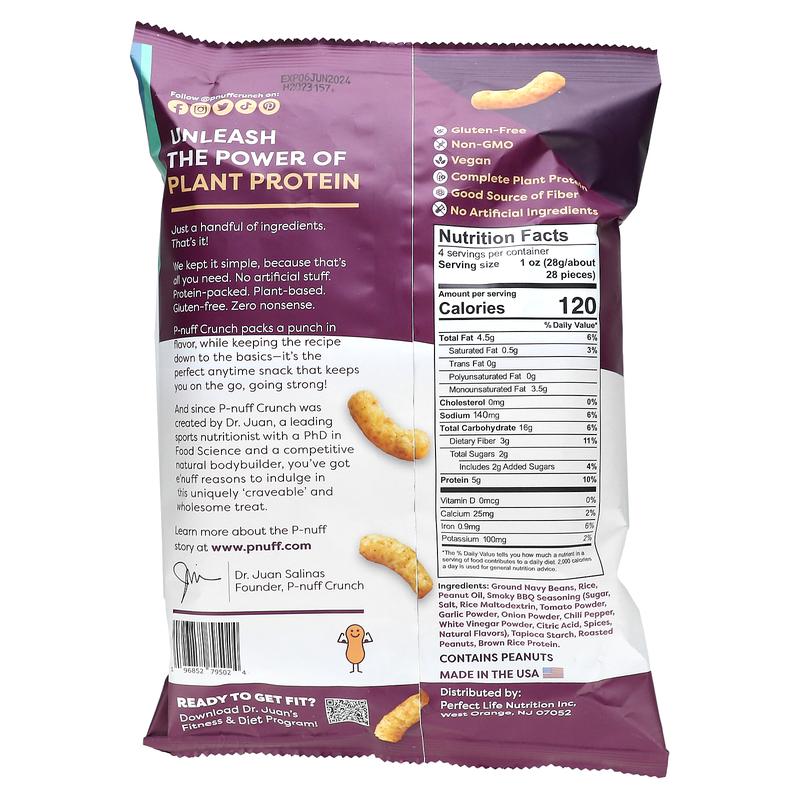 P-Nuff Crunch, Crunchy Puffs, Barbeque, 4 oz (113 g)