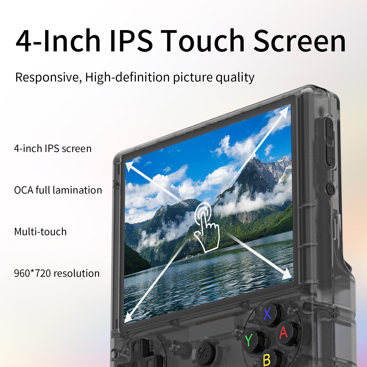 ANBERNIC RG406V Handheld Game Console 4-inch IPS Multi-touch Screen RG 406V Retro Game Console Android 13 Unisoc T820 64-bit Game Player 5500mAh RGB lighting Retro Gaming Protection