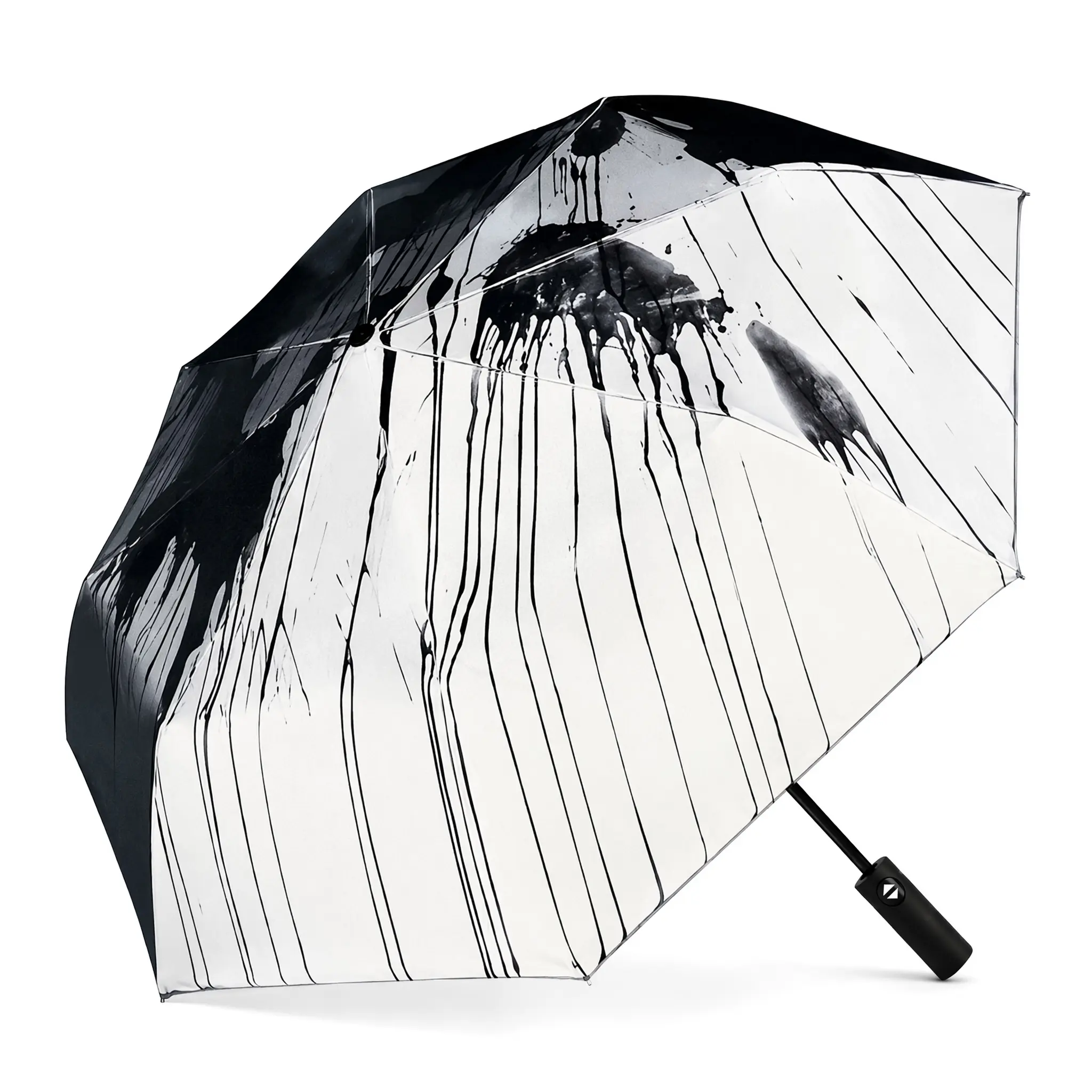 Rain Activated Color Changing Travel Umbrella - Windproof Compact Mini Umbrella with Night Reflective Safety Design, Dual UV Sun-Rain Protection for Daily Commute, Men and Women
