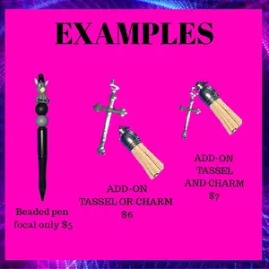 Live Event Exclusive: Beaded Pens - variety of Premades or Customs. Great for Gift Giving.