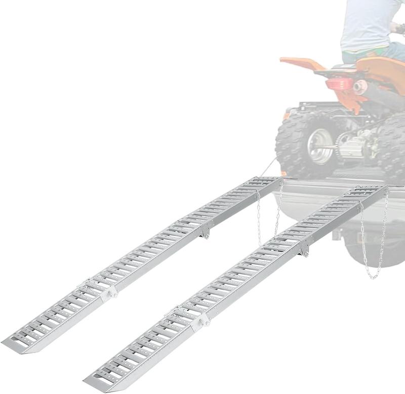 Foldable Loading Ramp, 72" Portable Steel Perforated Vehicle Ramp with 1000lbs Loading Capacity for ATV UTV Trucks Quad Motorcycle Lawnmower Scooter
