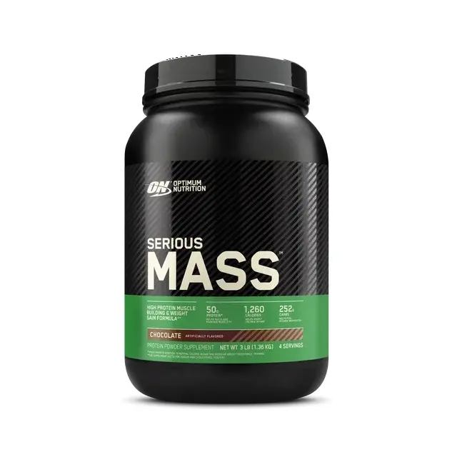 Optimum Nutrition Serious Mass Rich Chocolate Protein Powder - 3 lb Sucralose-Sweetened Workout Supplement for Adults, Metabolism Support, Muscle Mass Gainer for Bodybuilding & Body Goals