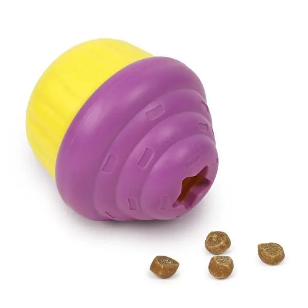 Brightkins Cupcake Dog Feeder Interactive Puzzle Slow Feeder Toy for Boredom Busting Mental Stimulation in large Sizes Easy to Clean BPA Free