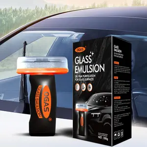 Automotive Handheld Oil Film Cream Car Glass Cleaner Oil Film Remover Glass Decontamination Without Traces Versatile Effective Glass Cleaning Brush Degreaser Cleaner 100g
