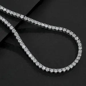 Hip Hop Necklace Tennis Chain Single Row Diamond Unisex.birthday holiday Hip Hop Necklace Tennis Chain Single Row Diamond Unisex.birthday holiday