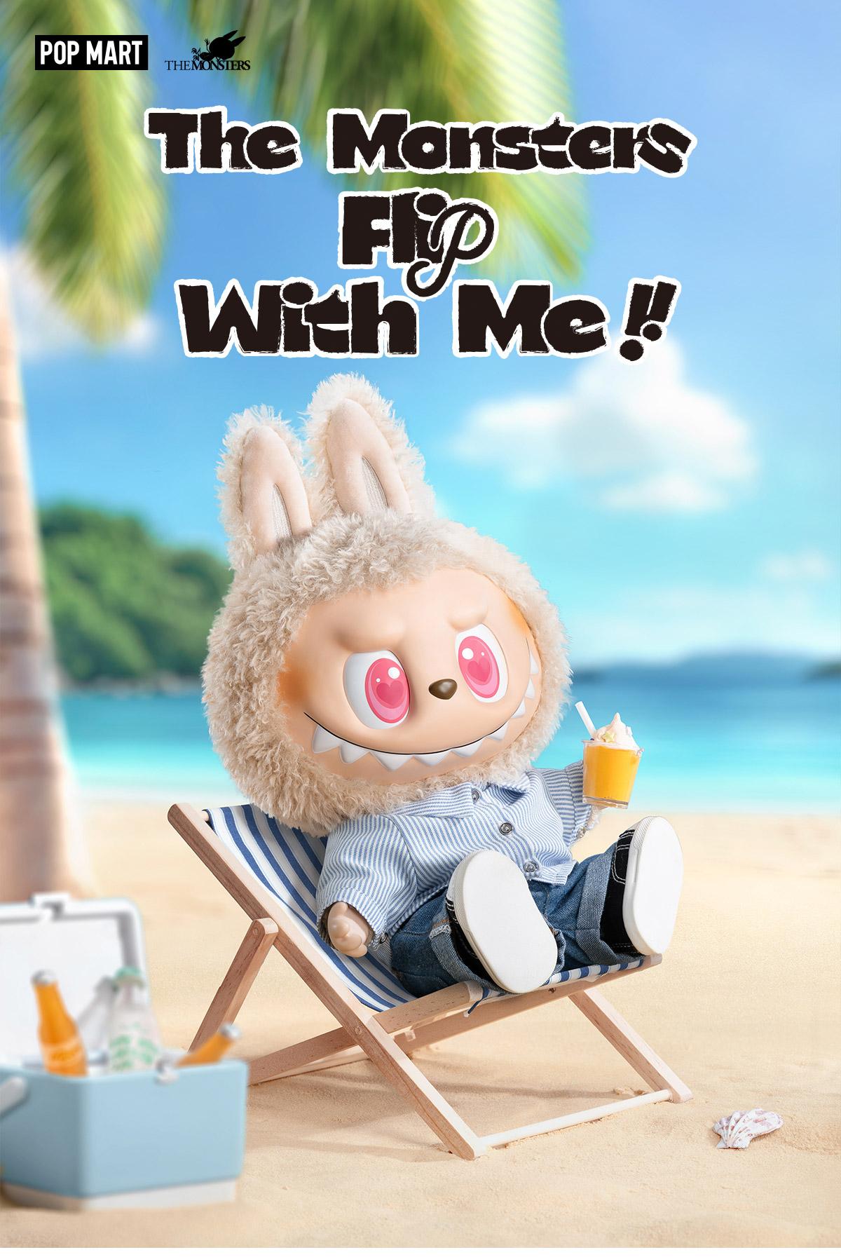 POP MART THE MONSTERS - FLIP WITH ME Vinyl Plush Doll, Labubu Collectible Toys