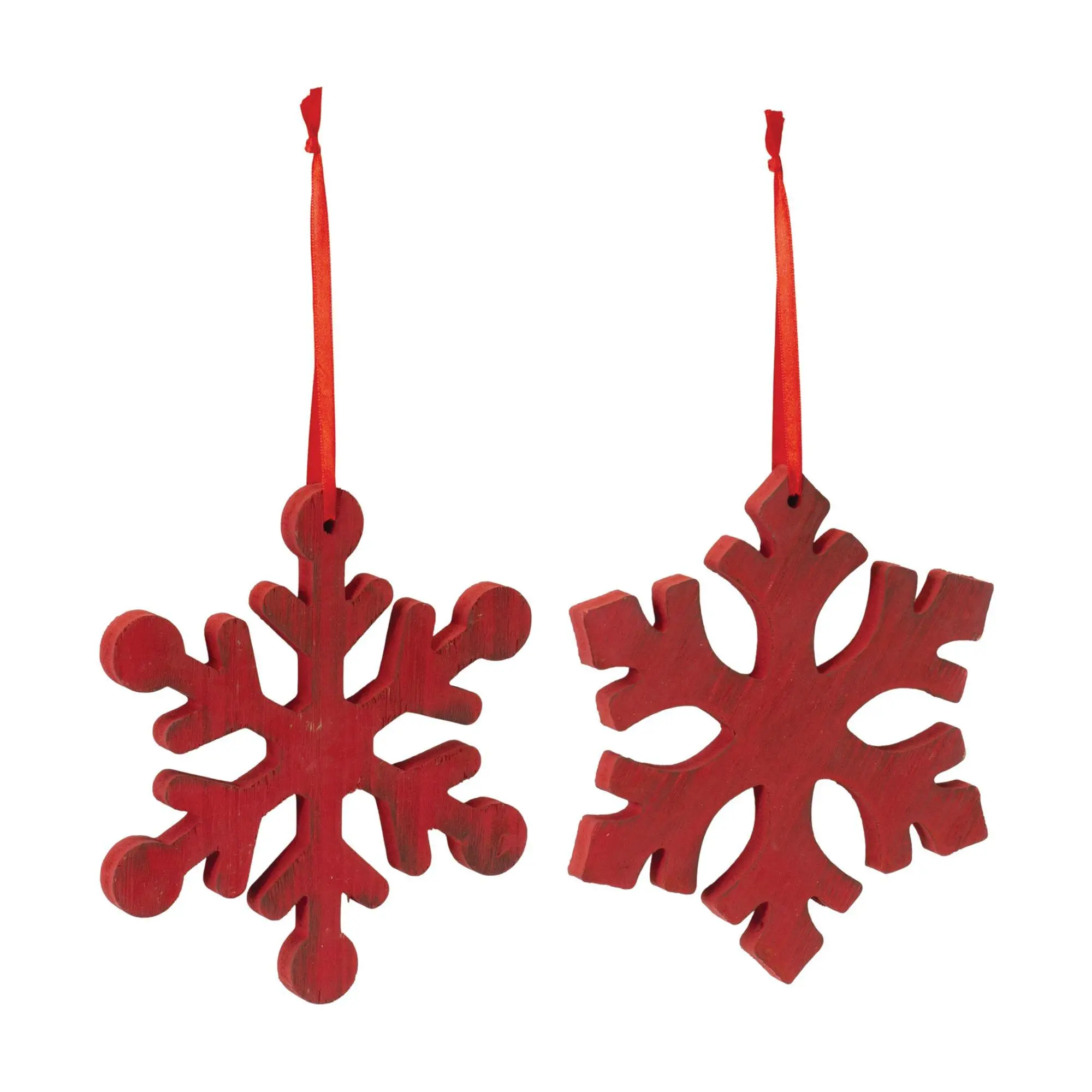 Melrose Fir Wood Snowflake Ornament (Set of 12)