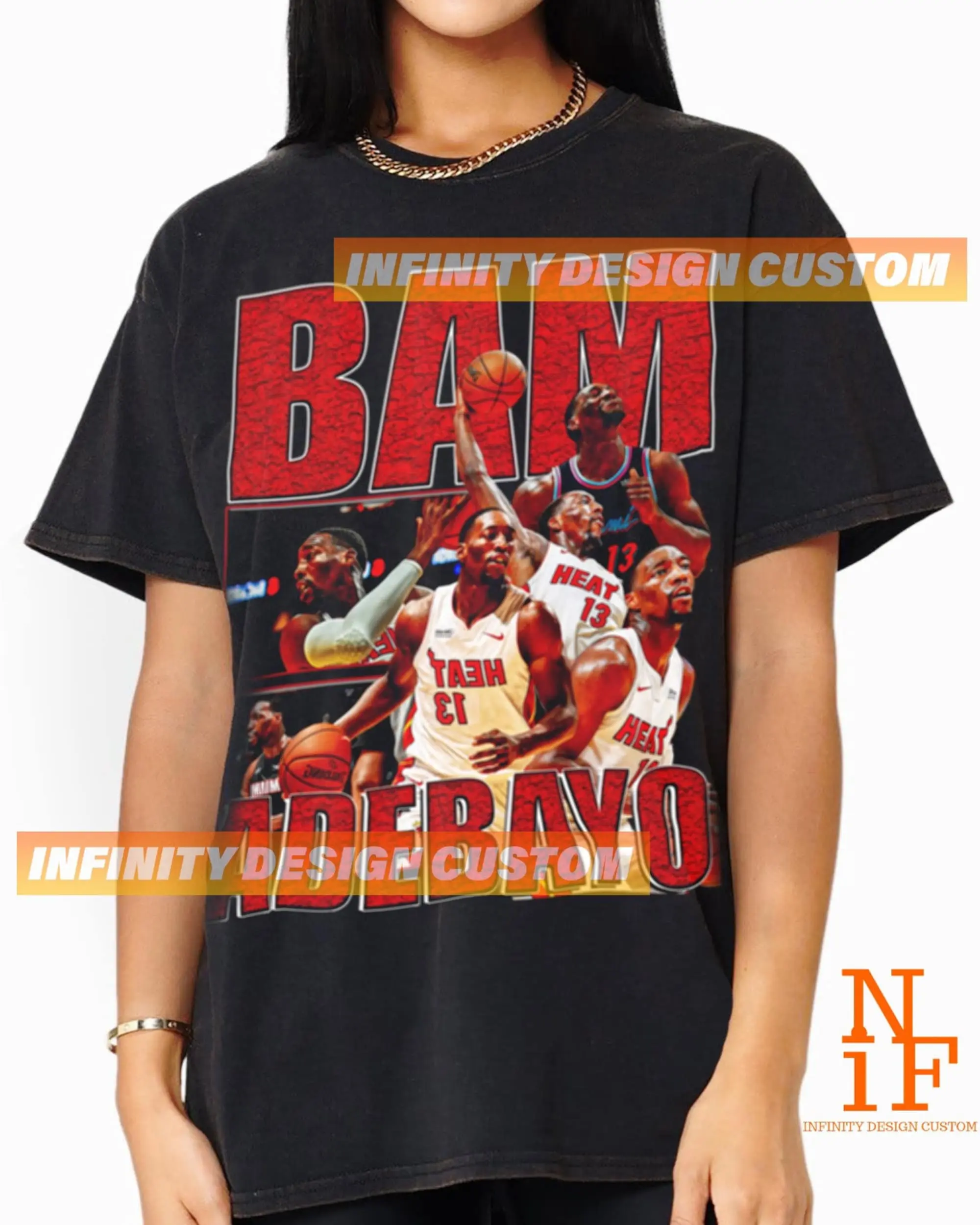 Vintage Bam Adebayo Graphic Tee  90s Bootleg T-Shirt