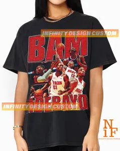 Vintage Bam Adebayo Graphic Tee  90s Bootleg T-Shirt