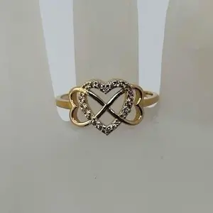 Oroconda Jewelry 14K Gold Triple Heart Infinity Ring