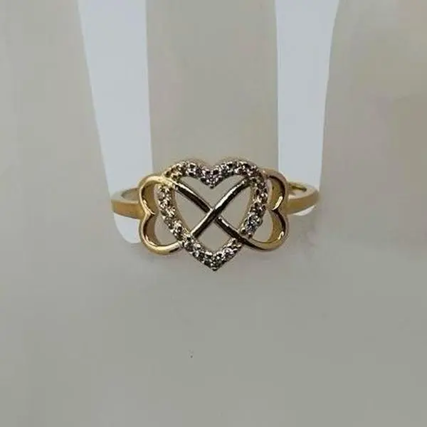 Oroconda Jewelry 14K Gold Triple Heart Infinity Ring