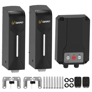 Dual 40W Automatic Swing Gate Opener Kit for 600kg/1322lbs Gates with Remote Control & WiFi Function, Soft Start/Stop for Farm, Driveway, Pasture (Max Leaf 13ft)