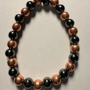 Healing bracelet pure copper and natural hematite