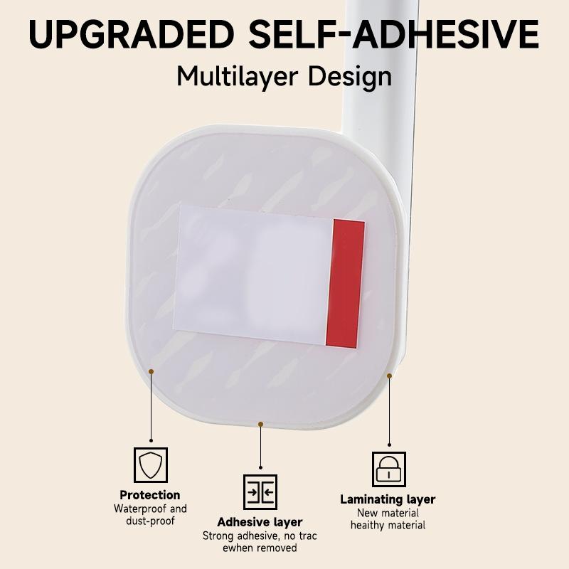 UFORU 6 plastic hooks, multifunctional household storage hooks, can hang keys, hats and towels, self-adhesive hooks, suitable for entrance hallways, bathrooms and bedrooms, Rustproof Wall Mountable Hangers Door Hanging Organizer Organiser