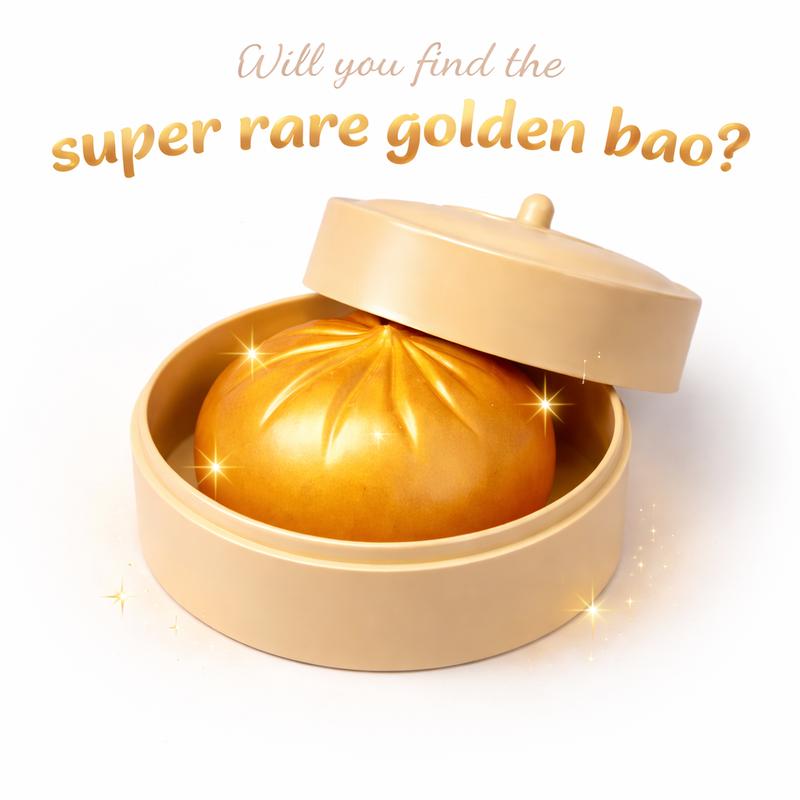 Dumpling Squishy – Mystery Bun Fidget Toy Soft TPR Material 3.35" x 2.17" Stress Relief Fun Unboxing Surprise Design Varies | Sweet Valentine & Easter Surprise