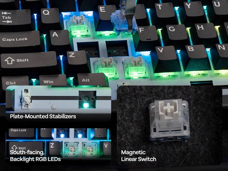 EPOMAKER HE80 Gasket-mounted Wired Gaming Keyboard with 8K Polling & 32K Scan, DKS & SOCD and Programmable South-Facing RGB Backlight Hot-Swappable Gaming accessories creamykeyboards desk accessories creamy keyboard TikTokShopJumpstartSale