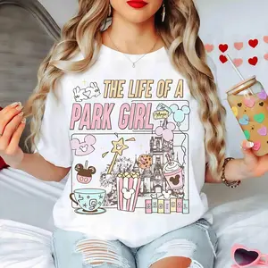 Coquette The Life Of A Park Girl T-shirt, Castle T-shirt, Retro Pastel Best Day Ever Tee, World Happiest Place