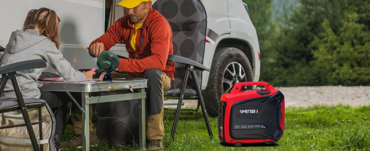 Amerisun(AM5020C) 2500-Watt Gas Powered Portable Inverter Generator With CO Sensor- Super Quiet Generator for Home Use, Camping, Outdoor Use, Parallel Ready, EPA Compliant