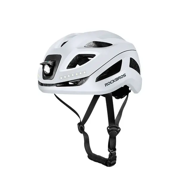 ROCKBROS Bike Helmet, Helmets for Adults Men, Front and Back LED Lights Safe Certified MTB Road Bicycle Helmet with Adjustable Brim