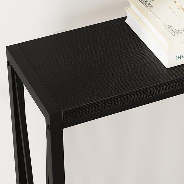 【GARVEE】Console Table, 2-Tier Entryway Table With Storage, Narrow Sofa Table With V Design, 43" Industrial Console Table for Entryway, Living Room, Hallway, Foyer, Corridor, Office