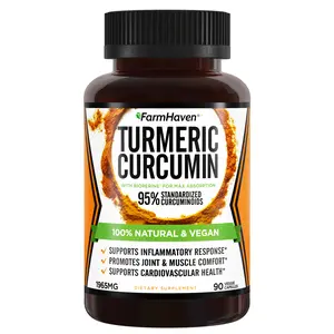 【FarmHaven】Turmeric Curcumin with BioPerine & 95% Curcuminoids 1965mg High Absorption Non-GMO Vegan Capsules Organic Natural Antioxidant Supplement