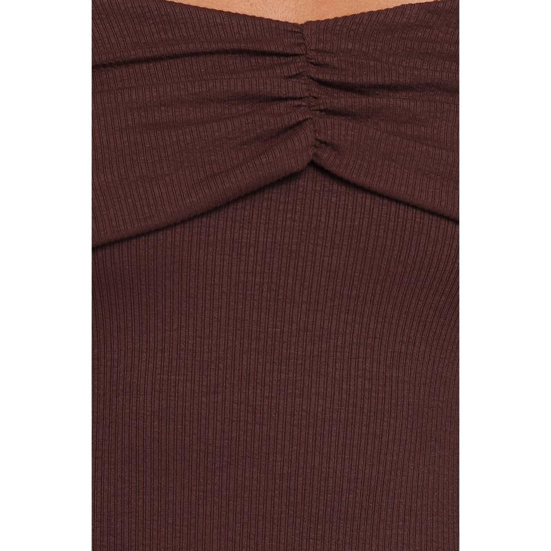 Danica Mini Dress - Chocolate Brown