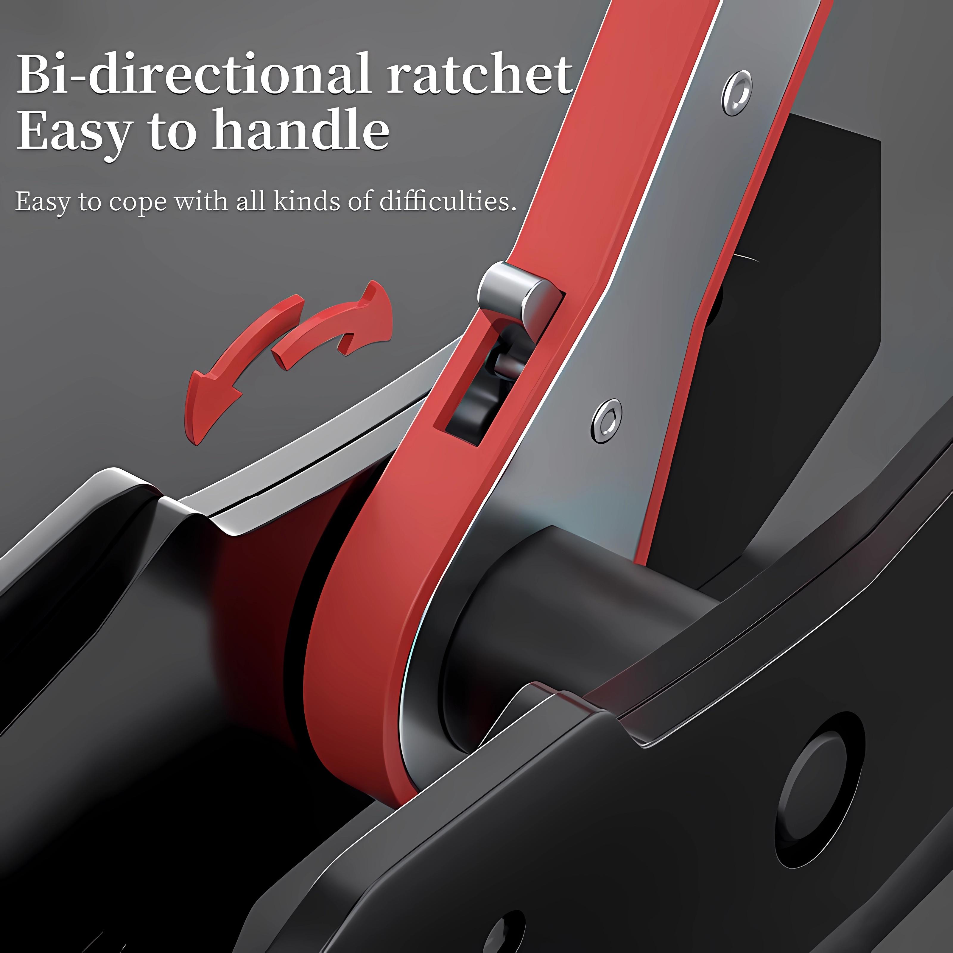 Brake Caliper Piston Press Tool for Single, Dual & Quad Piston Disc Brakes, 360° Rotating Ratchet Wrench with Steel Plates, Effort-Saving Automotive Brake Repair Tool