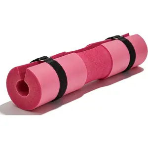 Barbell Pad, Hip Thrust Pad for Leg Training, Non-slip Thick Foam Squat Pad for Glute Support and Neck & Shoulder Protection with Two Straps,Pink