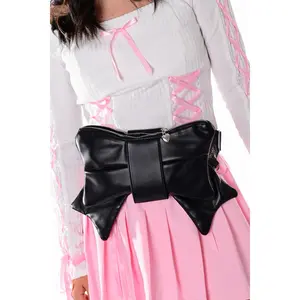 Black Bow Fanny Pack for Women - Perfect for Travel