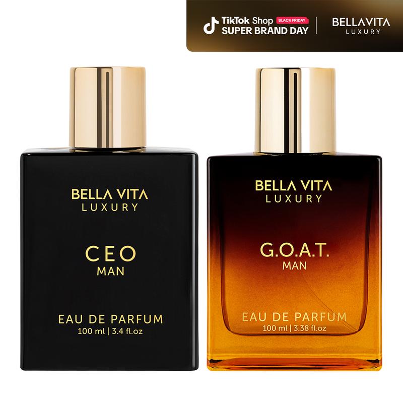 The Sigma Male by Bella Vita Luxury | 2x100ml Perfumes | CEO Man & G.O.A.T. Man | Perfume for Men | Long Lasting Fragrance | Eau De Parfum