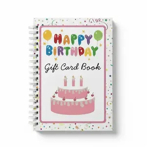 HEARTBOOK Birthday Gift Card Book 7 x 5 Inch Happy Birthday Booklet Organizer Greeting Card Album Keeper Personalized Gift for Birth Party Supplies