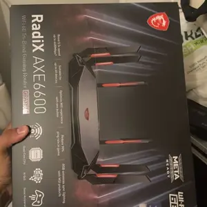 MSI RadiX AXE6600 WiFi 6E Tri-Band Gaming Router  support 2.5GHz/5GHz/6GHz, AI QoS support