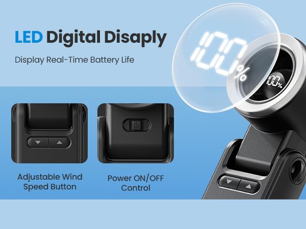 GAIATOP Handheld Mini Fan, Up to 21 Hours of Use, Rechargeable Battery, 6-Speed 180° Adjustable, Lightweight & Portable Foldable Fan, Summer Essential for Women & Girls, Travel & Work   Valentine's Day gift