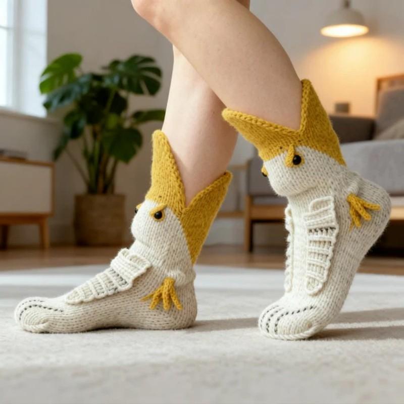 Fun Knit Animal Socks - Winter Warm Floor Socks Creative Gift for Friends Unisex Socks Christmas Holiday Gift Womenswear Bridal Ultra Soft Cotton Blend