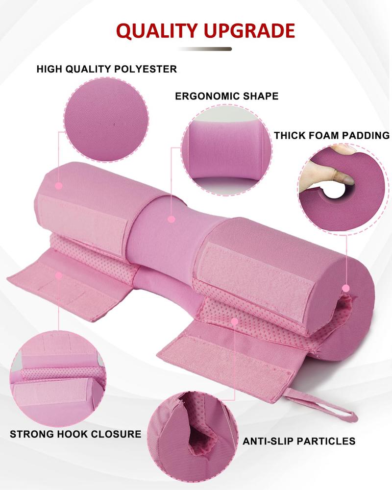 Barbell Squat Pad Set Nylon Padding AntiSlip Thick Foam for Squats Cushion Lunges Bar Padding Hip Thrusts Standard Olympic Weight Bar Pad Wrist Straps Weightlifting Ankle Straps