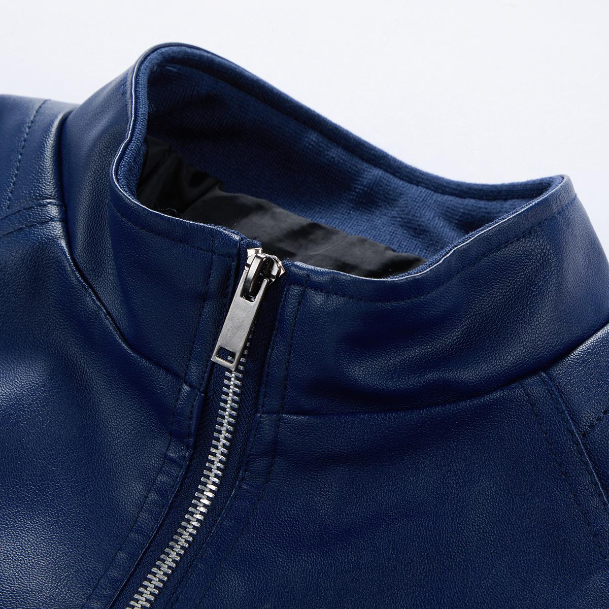 Men's Leather Jacket Slim Fit Casual Turn-Down Collar Long Sleeve Black Fabric Suitable for Outdoor Activities Daily Life Motorcycle Boys Gift Ideas Affordable Well-Fitting Men's Easy to Match Winter Present for Brother Men's Jacket