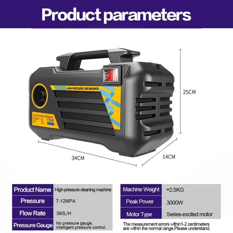 Joysync Electric Pressure Washer 2600 Max PSI 4.8 GPM Electric Powered Washers, Built-in Carry Handle, Detachable Foam Cannon, Pro-Style Wand,Nozzle Set, for Cars/Fences/Driveways/Home/Patios