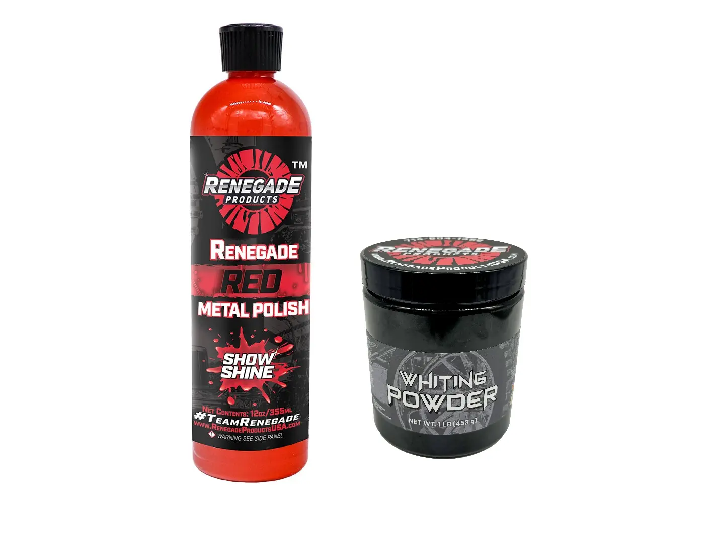 Renegade Products Aluminum Wheel Seal Bundle – Metal Polish & Whiting Powder for Chrome, Aluminum, Stainless Steel, Wheels & Rims