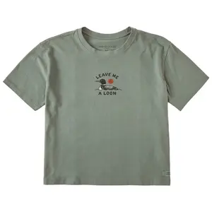 Women's Leave Me a Loon Short Sleeve Crusher Boxy Tee