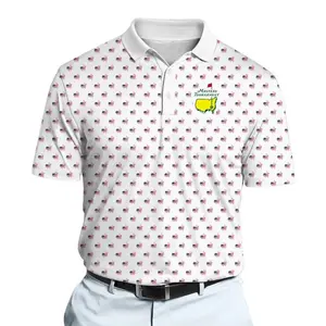 Masters Tournament USA White Pattern Golf Polo 2026 Shirt All-Over Print Fan-made Lightweight
