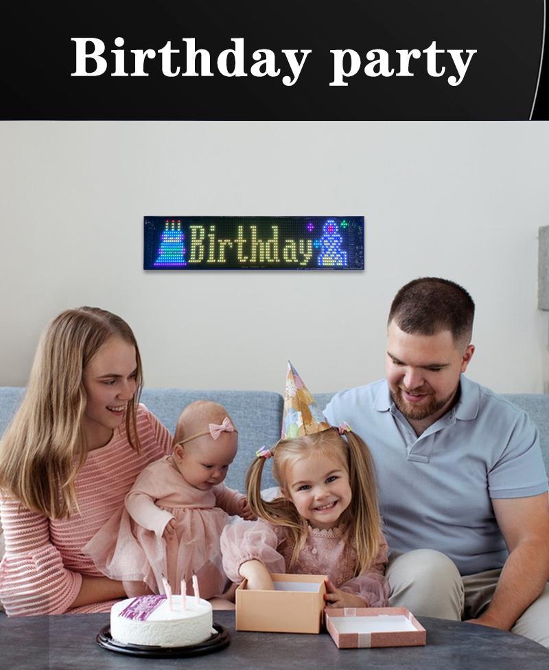 Customizable Bluetooth App Control LED Sign for Store, Car, Bar, Hotel with Programmable Text & Animations